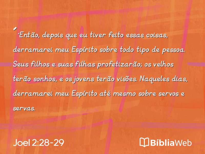 Joel 2:28-29 em imagem para compartilhar