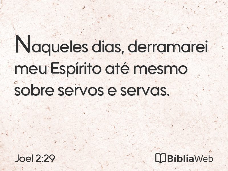 Joel 2:29 em imagem para compartilhar