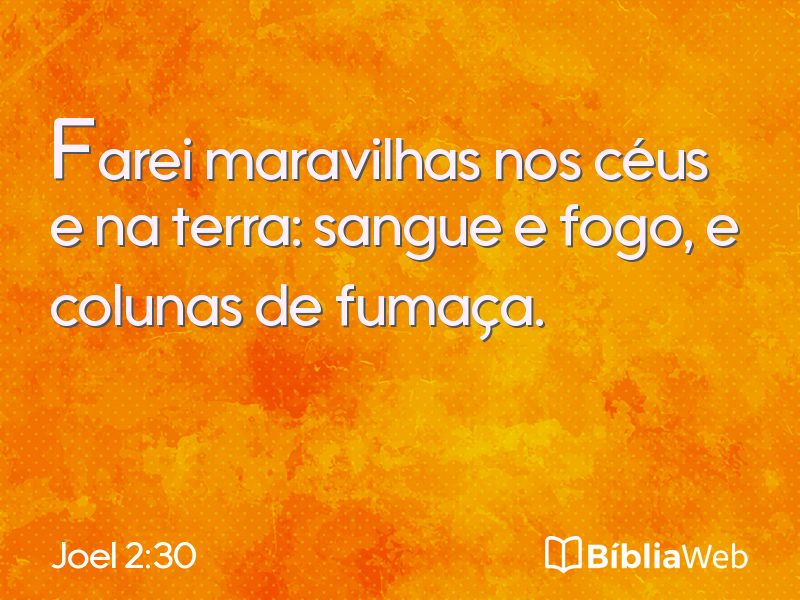 Joel 2:30 em imagem para compartilhar