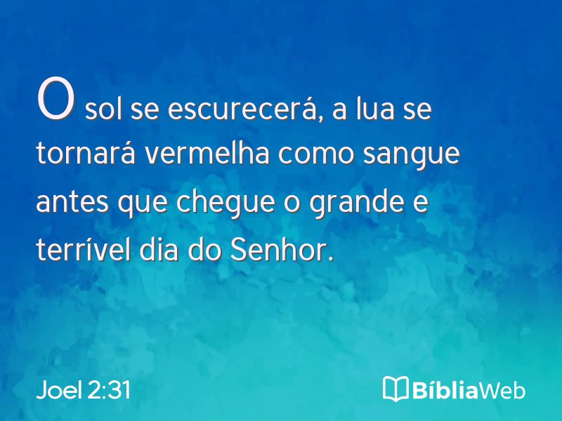 Joel 2:31 em imagem para compartilhar