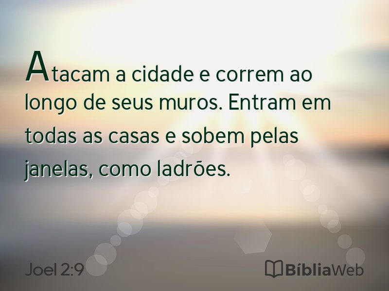 Joel 2:9 em imagem para compartilhar