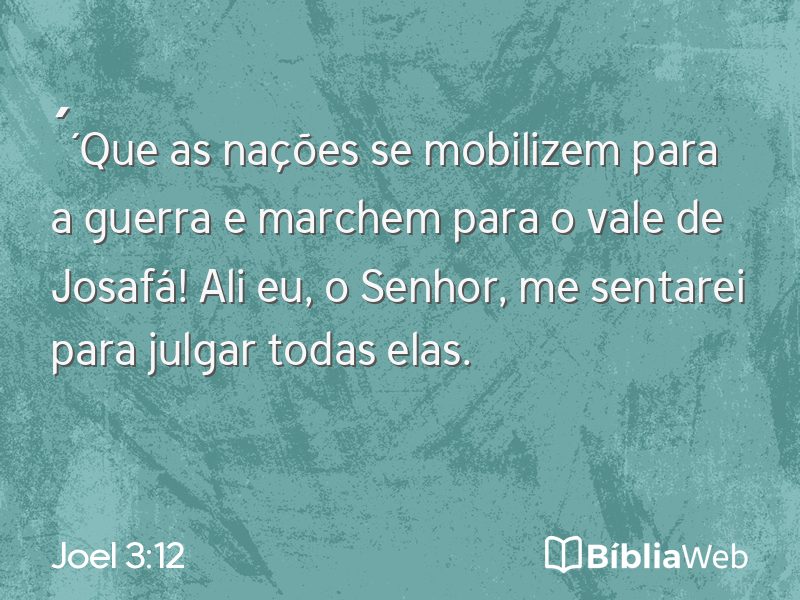 Joel 3:12 em imagem para compartilhar