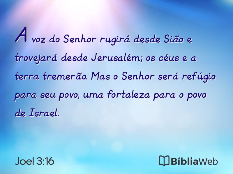 Joel 3:16 em imagem para compartilhar