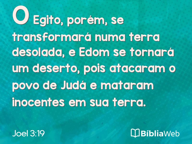 Joel 3:19 em imagem para compartilhar