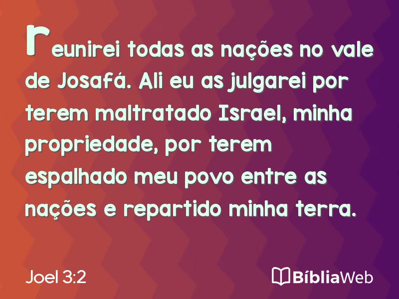 Joel 3:2 em imagem para compartilhar