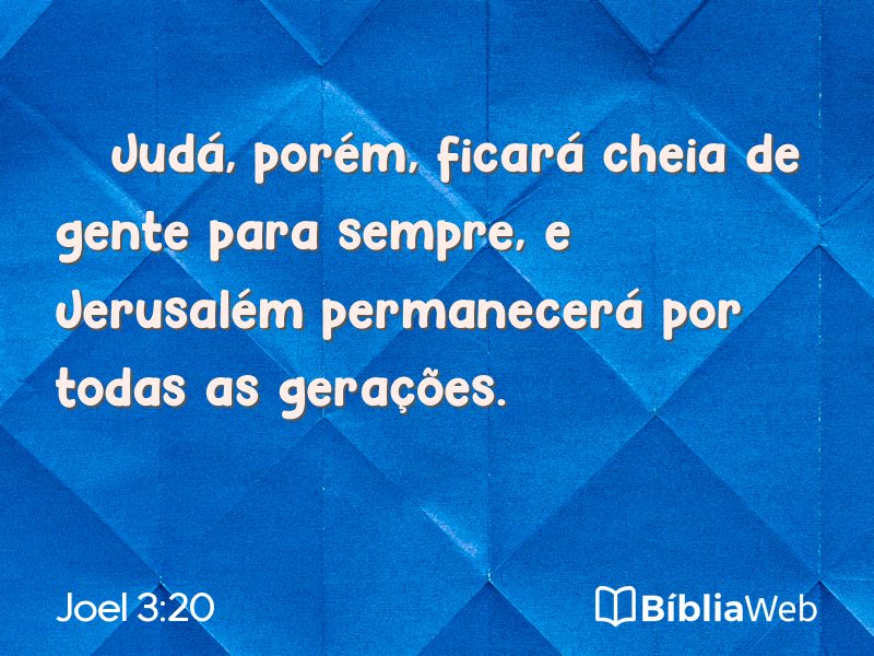 Joel 3:20 em imagem para compartilhar