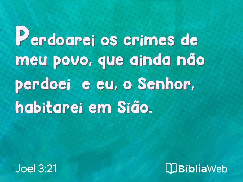 Joel 3:21 em imagem para compartilhar