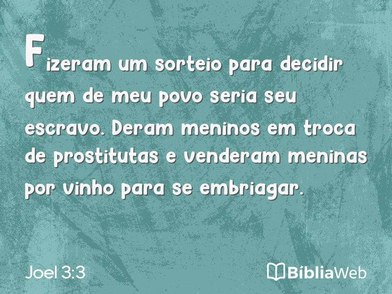 Joel 3:3 em imagem para compartilhar