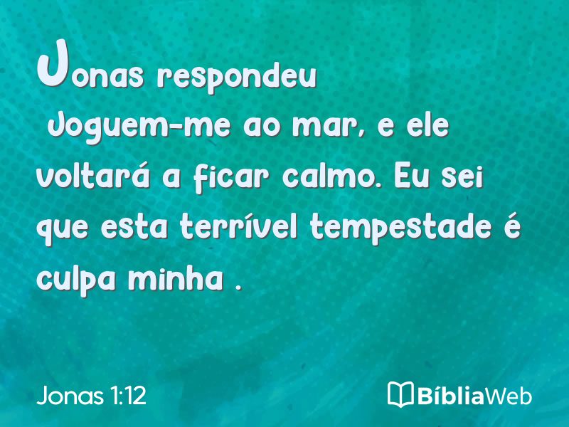 Jonas 1:12 em imagem para compartilhar