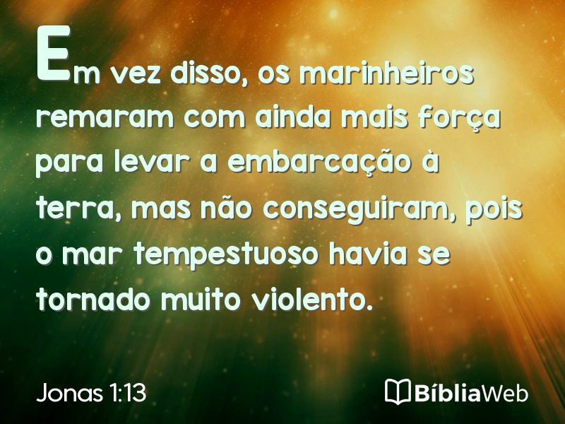 Jonas 1:13 em imagem para compartilhar