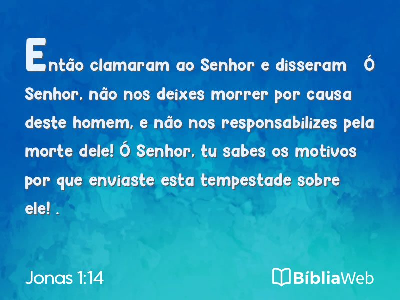 Jonas 1:14 em imagem para compartilhar