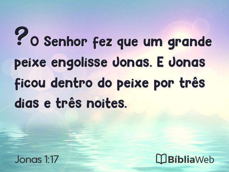 Jonas 1:17 em imagem para compartilhar