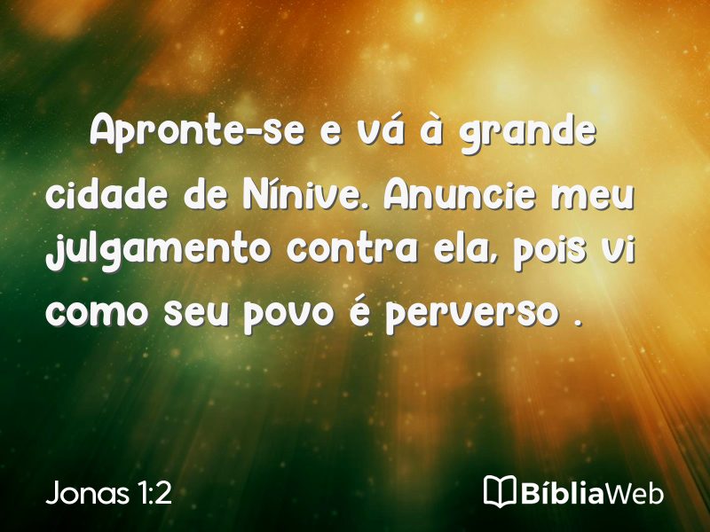 Jonas 1:2 em imagem para compartilhar