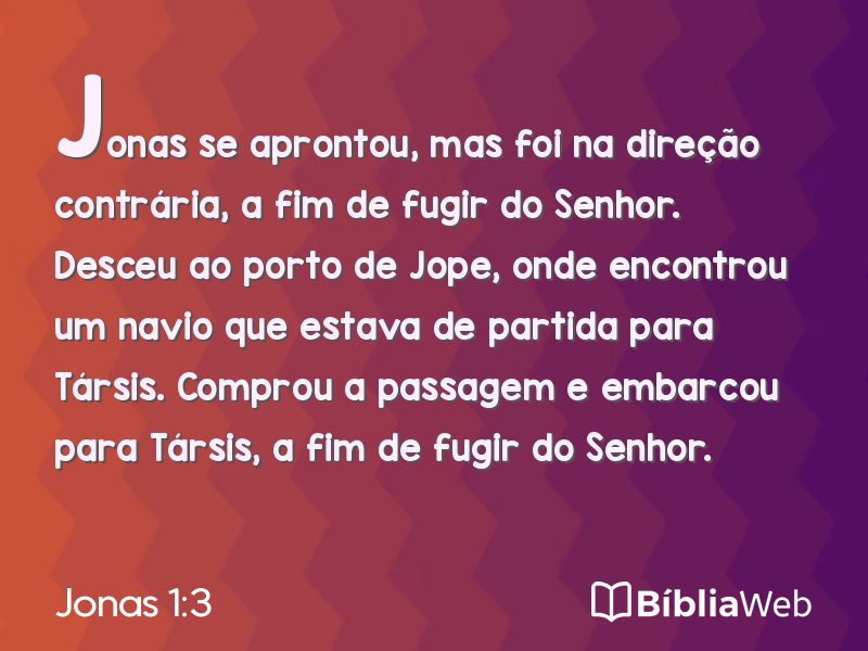 Jonas 1:3 em imagem para compartilhar