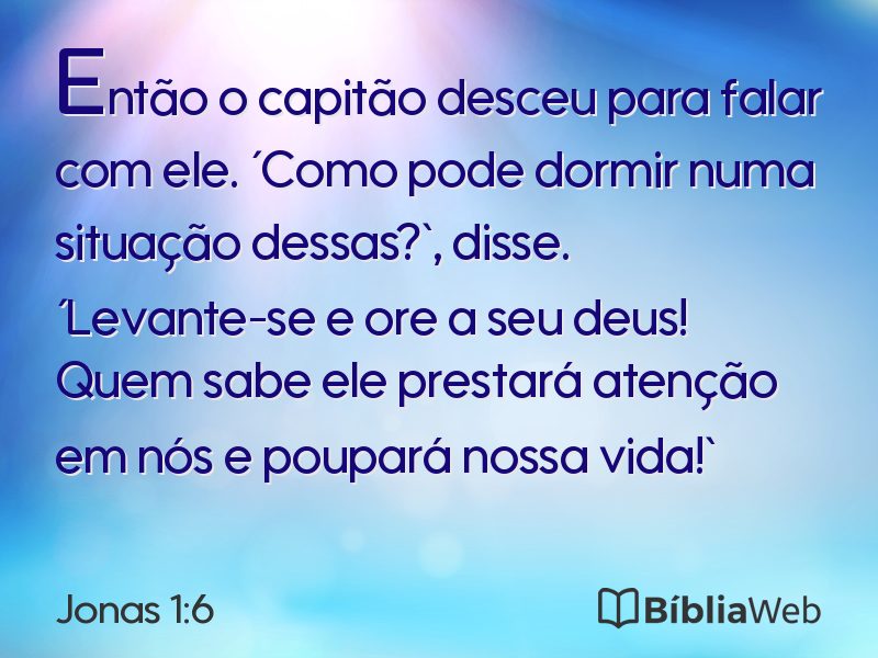 Jonas 1:6 em imagem para compartilhar