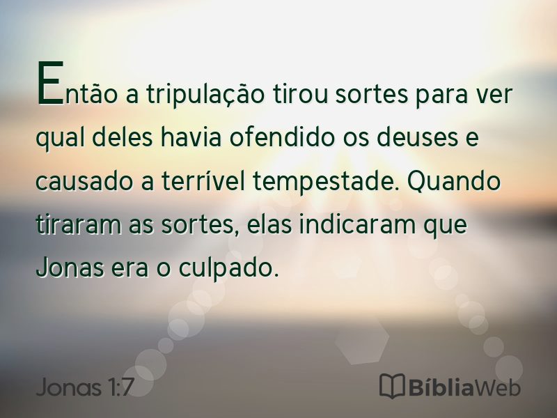 Jonas 1:7 em imagem para compartilhar