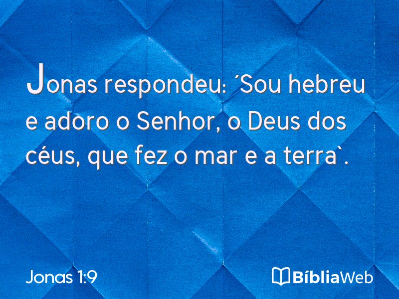 Jonas 1:9 em imagem para compartilhar
