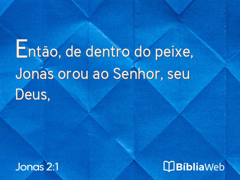 Jonas 2:1 em imagem para compartilhar