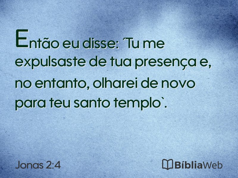 Jonas 2:4 em imagem para compartilhar