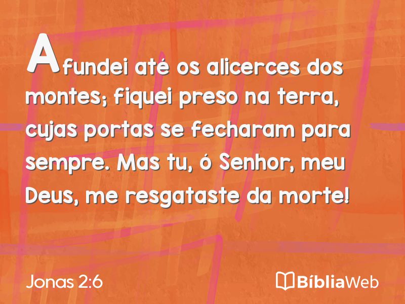 Jonas 2:6 em imagem para compartilhar