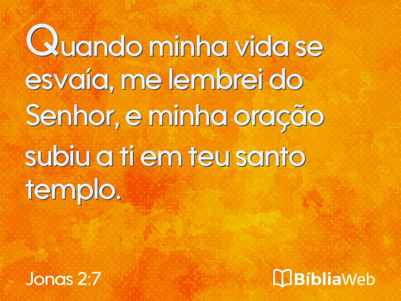 Jonas 2:7 em imagem para compartilhar
