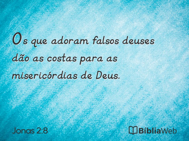 Jonas 2:8 em imagem para compartilhar