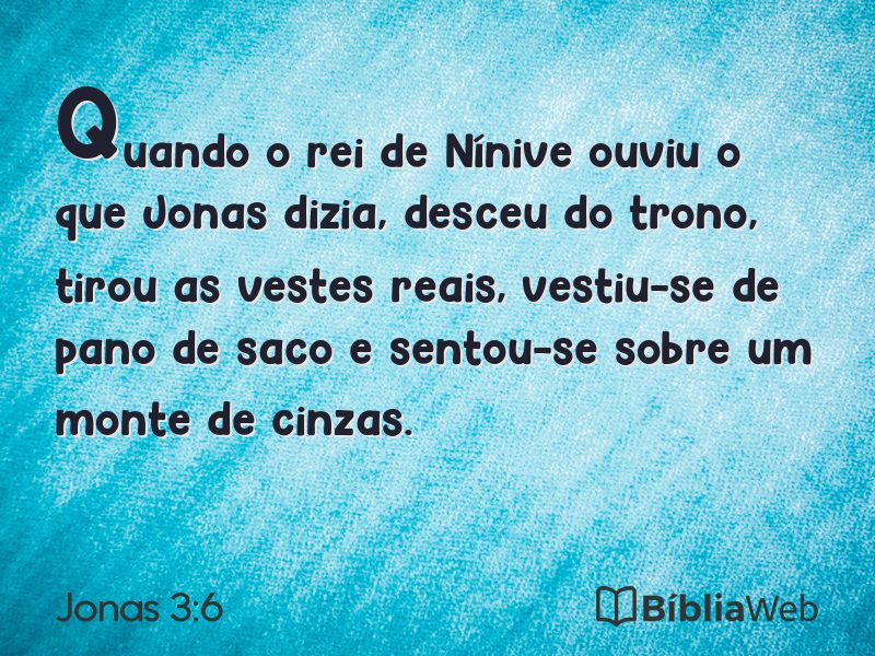 Jonas 3:6 em imagem para compartilhar