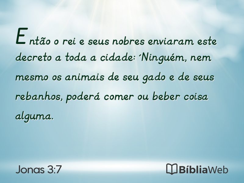 Jonas 3:7 em imagem para compartilhar