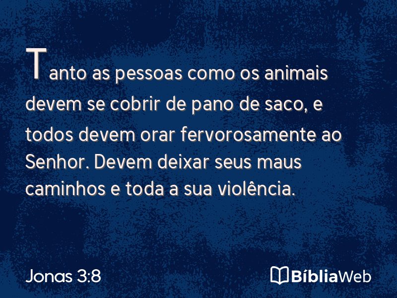 Jonas 3:8 em imagem para compartilhar