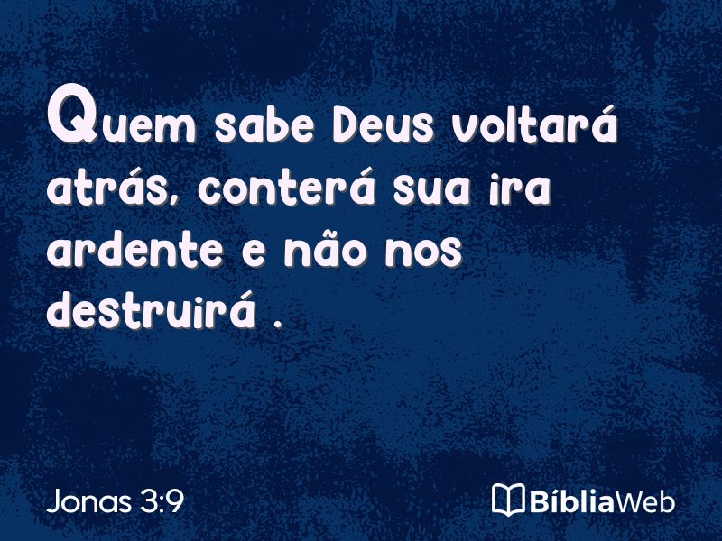 Jonas 3:9 em imagem para compartilhar