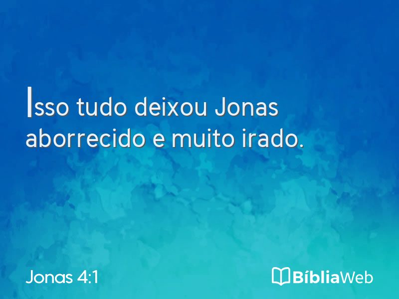 Jonas 4:1 em imagem para compartilhar
