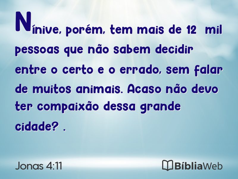 Jonas 4:11 em imagem para compartilhar