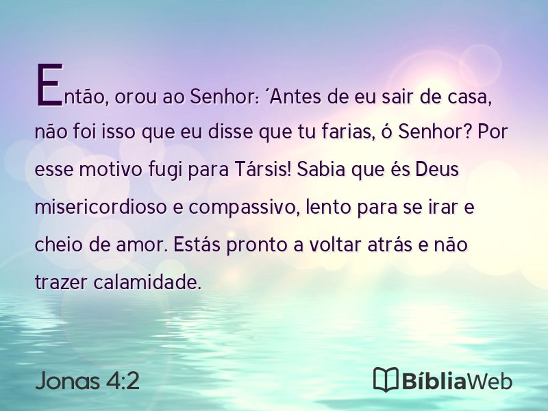 Jonas 4:2 em imagem para compartilhar