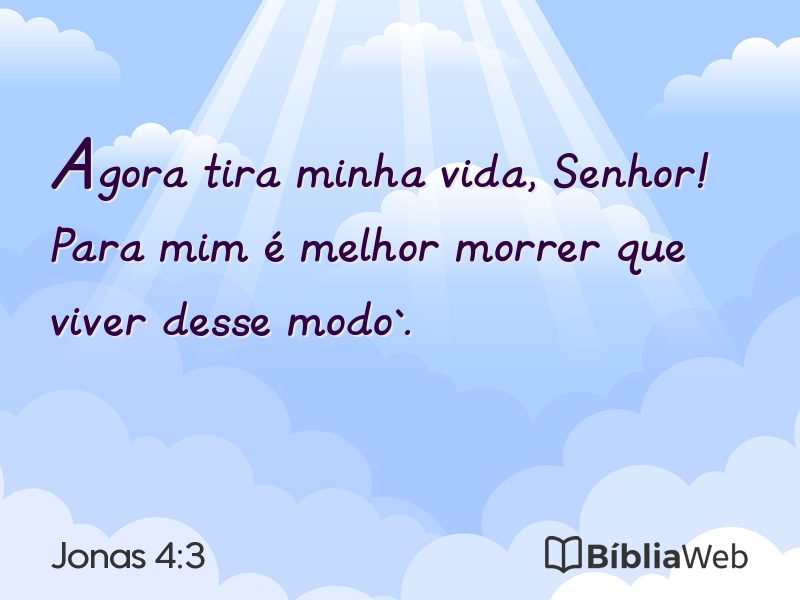 Jonas 4:3 em imagem para compartilhar