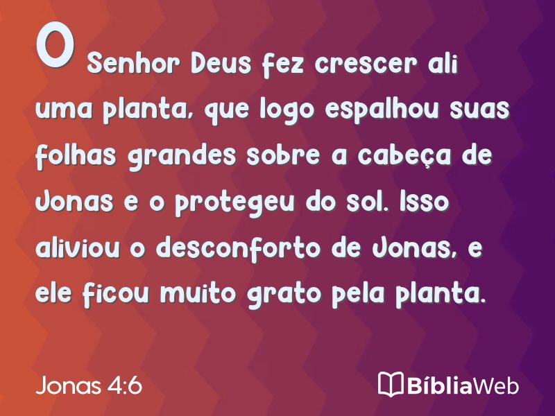 Jonas 4:6 em imagem para compartilhar