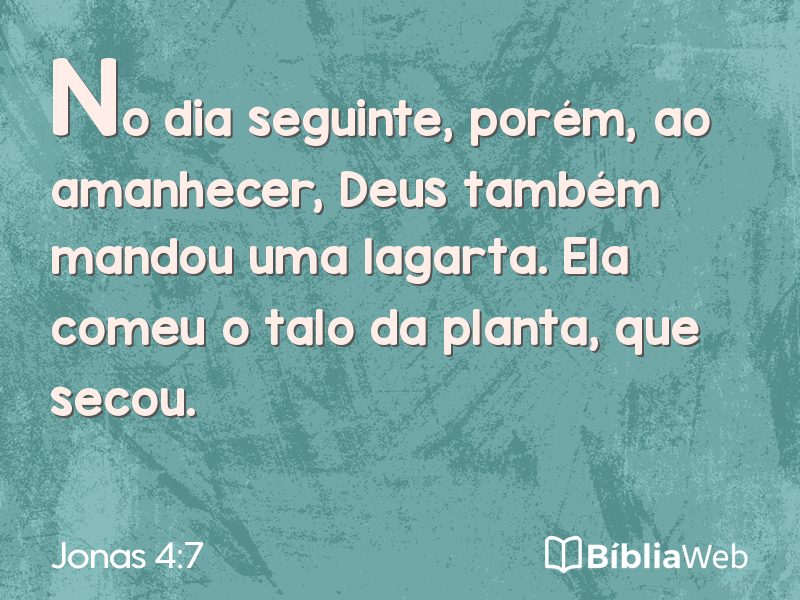 Jonas 4:7 em imagem para compartilhar