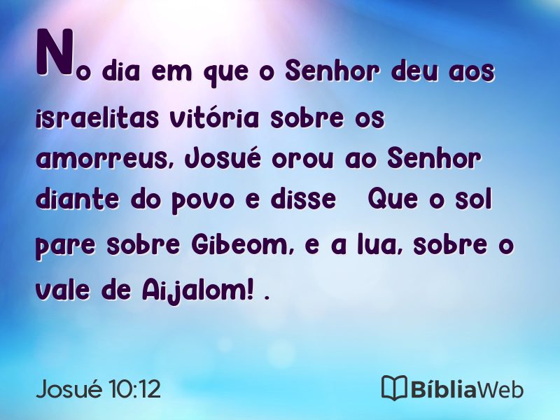 Josué 10:12 em imagem para compartilhar