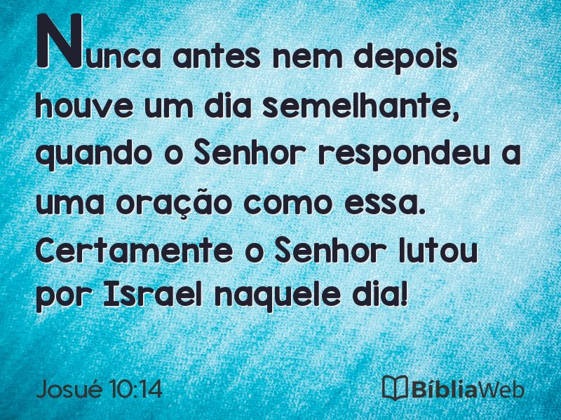 Josué 10:14 em imagem para compartilhar