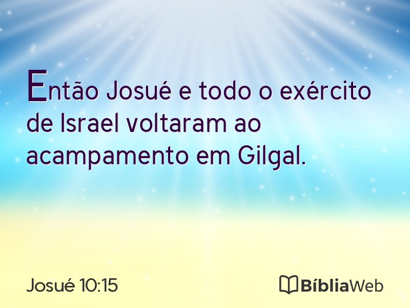 Josué 10:15 em imagem para compartilhar