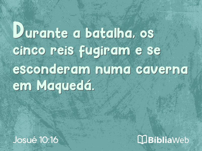 Josué 10:16 em imagem para compartilhar