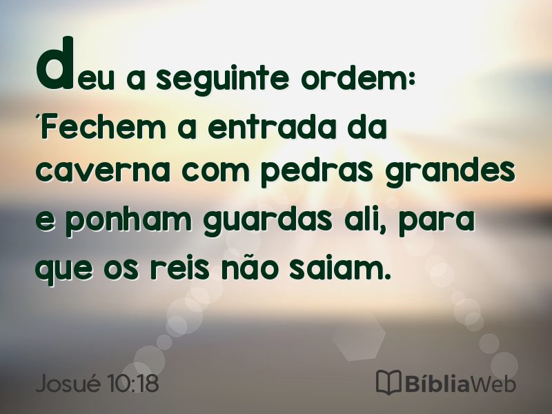 Josué 10:18 em imagem para compartilhar