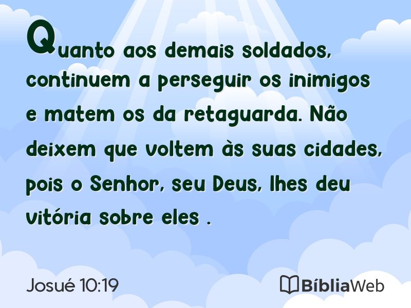Josué 10:19 em imagem para compartilhar