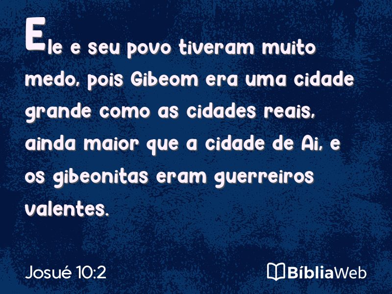 Josué 10:2 em imagem para compartilhar