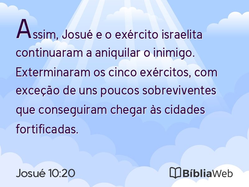 Josué 10:20 em imagem para compartilhar