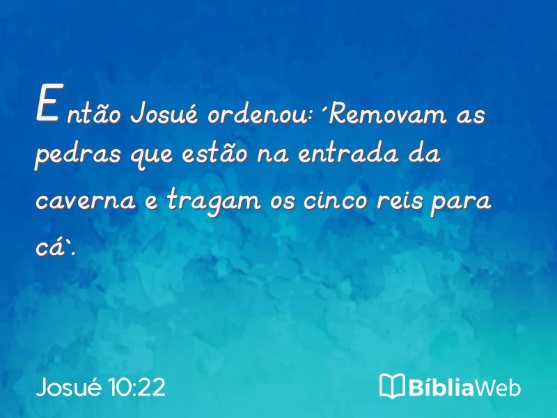Josué 10:22 em imagem para compartilhar