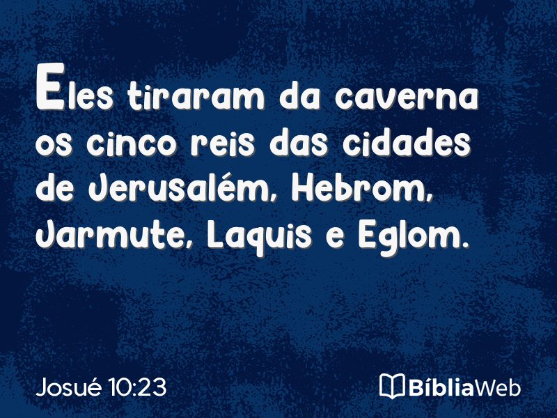 Josué 10:23 em imagem para compartilhar