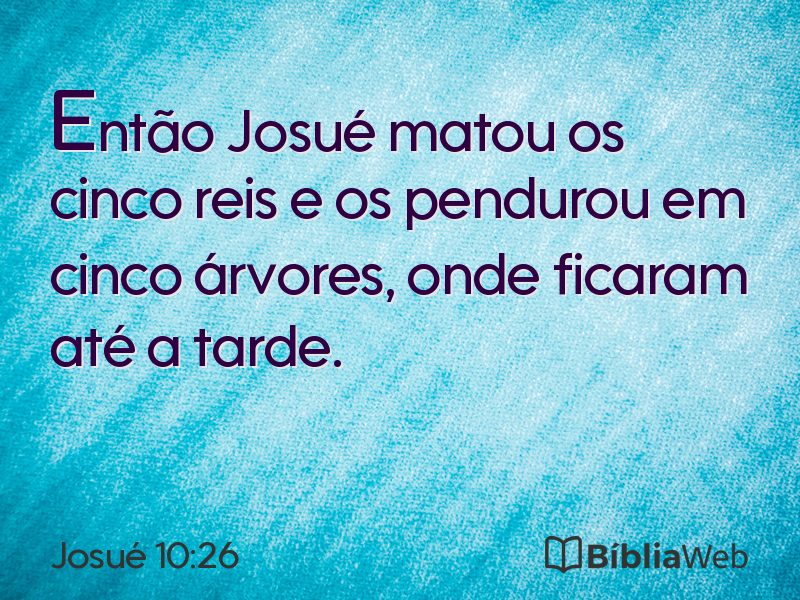 Josué 10:26 em imagem para compartilhar