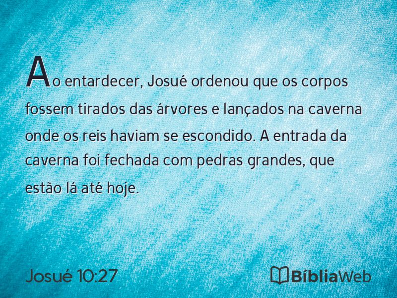 Josué 10:27 em imagem para compartilhar