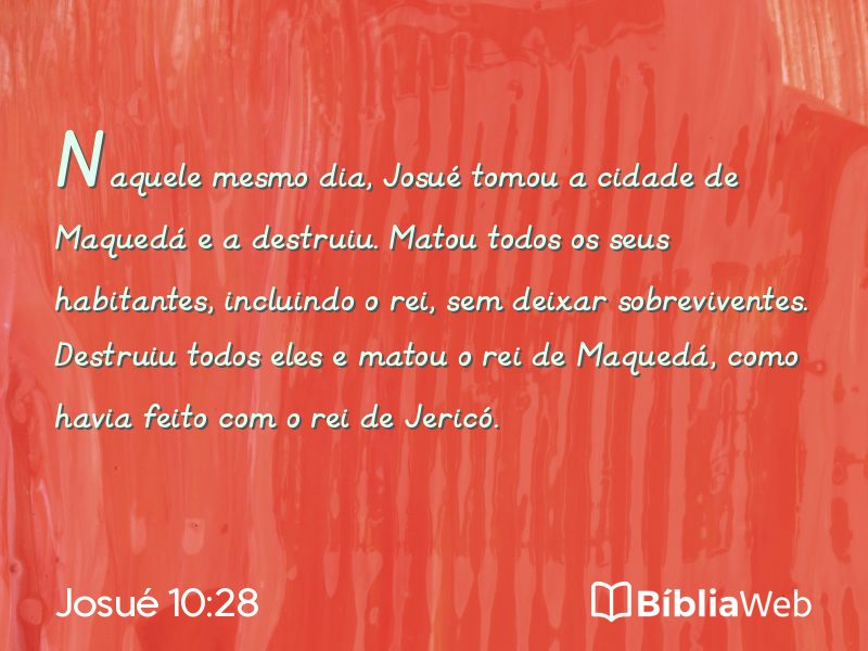 Josué 10:28 em imagem para compartilhar