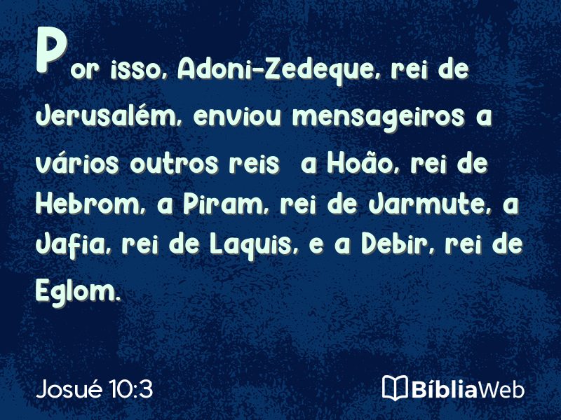Josué 10:3 em imagem para compartilhar